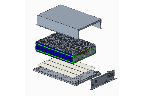 Liquid cooled plate with profile and friction stir welding